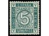 * ESPAÑA. Ed. 117. 5 cts. verde. PIEZA DE LUJO. Cert. COMEX.
