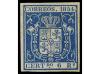 (*) ESPAÑA. Ed. 27. 6 reales azul. PIEZA DE LUJO. Cert. COME