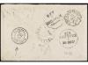 ✉ FRANCIA. Yv. 37 (5). 1873. BORDEAUX a TELLICHERRY (India, 