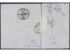✉ FRANCIA. Yv. 11 (5), 12 (3). 1863. ST. ETINE a LYON. 1 cto
