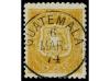 ° GUATEMALA. Yv. 6. 1873. 1 peso amarillo. Mat. fechador GUA