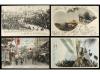 ✉ JAPON. 1906-07. Cuatro tarjetas postales, dos con sellos c