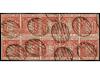 ° ESPAÑA. Ed. 24 (10). 6 cuartos rojo. Bloque de diez. PRECI