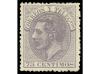 (*) ESPAÑA. Ed. 212. 75 céntimos violeta gris. Color intenso
