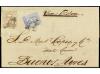 ✉ ESPAÑA. Ed. 121, 123. 1873. VILLAGARCIA (Galicia) a BUENOS