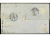 ✉ ESPAÑA. Ed. 134(2). 1873. BARCELONA a FRANCIA. 20 cts. neg