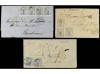 ✉ ESPAÑA. 1872-73. AMADEO. Cuatro cartas dirigidas a Francia