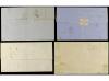 ✉ ESPAÑA. 1875-76. Conjunto de cinco cartas con franqueo de 