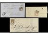 ✉ ESPAÑA. 1870-72. MATRONA. Conjunto de siete cartas. 2 mils