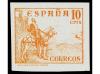 ESPAÑA. 10 cts. azul y 10 cts. naranja. PAPEL ESTUCADO SIN D