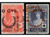 ** ESPAÑA. Ed. 375 y 383hd. 10 cts. sobre 25 cts. y 2 pts. s