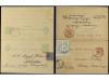 ✉ ESPAÑA. 1896-1900. Conjunto de 5 tarjetas postales (tres p