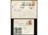 ✉ ESPAÑA. Ed. 991. 1946-7. 5 cartas circuladas con el sello 