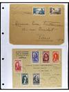 ✉ FRANCIA. 1924-1958. Conjunto de 50 cartas circuladas, prec