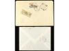 ✉ ANDORRA: ANDORRA FRANCESA. 1950-61. 2 cartas, preciosos fr