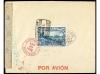 ✉ ESPAÑA. Ed. 757, 773 (4). 1938. BARCELONA a NEW YORK. 45 c