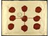 ✉ MARRUECOS. 1918-19. Conjunto de cinco sobres circulados po