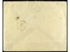 ✉ MARTINICA. 1892. S. PIERRE a BURDEOS. 25 cts. negro s. ros