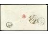 ✉ ITALIA. 1866. ALEXANDRIA (Transit). Letter from LIVORNO to