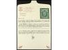 (*) ESPAÑA. Ed. 32A. 2 cuartos verde PAPEL AZULADO PUNTAS FI