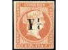 ° CUBA. Ed. 4 y (*) 10. 1/4 sobre 2 reales carmín y 1/4 sobr