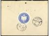 ✉ ESPAÑA. Ed. 220/2. 1895. MADRID a ALEMANIA. 20 cts. verde,