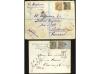 ✉ ESPAÑA. 1890-1900. ALFONSO XIII. PELÓN. Conjunto de 8 cart