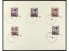 ✉ CROACIA. Mi. 24/38. 1941. SERIE COMPLETA. 15 valores en ca
