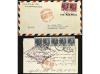 ✉ LOTES y COLECCIONES. 1930. HISTORIA POSTAL. Conjunto de 9 