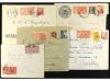 ✉ ESPAÑA. Ed. 679. 1933-39. 8 cartas y 1 frontal con distint