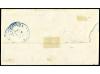 ✉ ESPAÑA. Ed. 40F. 1855. MADRID a SUIZA. 4 cuartos rojo FALS