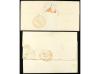 ✉ ESPAÑA. Ed. 1 (2) y 6 (2). 1850-51. Dos cartas circuladas 