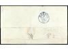 ✉ ESPAÑA. Ed. 45. 1857. BARCELONA a LA HABANA. 1 real azul f