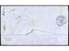 ✉ ESPAÑA. Ed. 73A (2). 1865. DENIA a NEW YORK. 2 reales salm