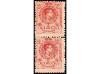** ESPAÑA. Ed. 269 (2). 10 cts. rojo. Pareja vertical CON DI