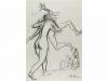 1960 ca. ORIGINAL ARTÍSTICO. ALEU:. CONJUNTO DE 10 DIBUJOS O