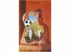 1982. CARTEL. (FUTBOL). CHILLIDA; TAPIES; FOLON; ARROYO; SAU