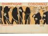 1900 ca. POSTALES. BRUNET, L.:. CHAMPAGNE CODORNIU. Rarísima