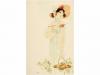 1900 ca. POSTALES. KIRCHNER:. MODERNE MÄDCHEN. Serie de 6 ca