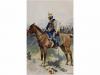 1903. POSTALES. CUSACHS:. MILITARES A CABALLO. Serie de 10 c