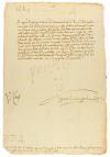 1522. MANUSCRITO. (FIRMA REAL). CARLOS I DE ESPANYA Y V DE A