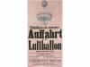 1867. CARTEL. AUFFAHRT MIT CINEM LUFTBALLON. Litografía a do