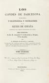 1836. LIBRO. (CATALUNYA). BOFARULL Y MASCARÓ:. LOS CONDES DE