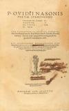 1550. LIBRO. (LITERATURA CLÁSICA). OVIDII NASONIS, P.:. FAST
