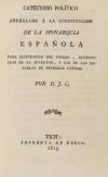 1812. LIBRO. (DERECHO-HISTORIA). CONSTITUCION POLITICA DE LA
