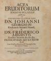 1685. LIBRO. (HUMANIDADES). ACTA ERUDITORUM ANNO MDCLXXXV pu