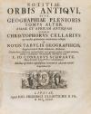 1731-1732. LIBRO. (GEOGRAFÍA). CELLARIUS, CHRISTOPHORUS:. NO