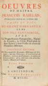 1711. LIBRO. (LITERATURA FRANCESA). RABELAIS, FRANÇOIS:. OEU