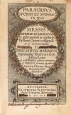 1607. LIBRO. (HUMANIDADES). DAVID, IOANNNE:. PARADISUS SPONS