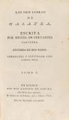 1784. LIBRO. (CERVANTINA). CERVANTES SAAVEDRA, MIGUEL DE:. L